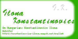 ilona konstantinovics business card